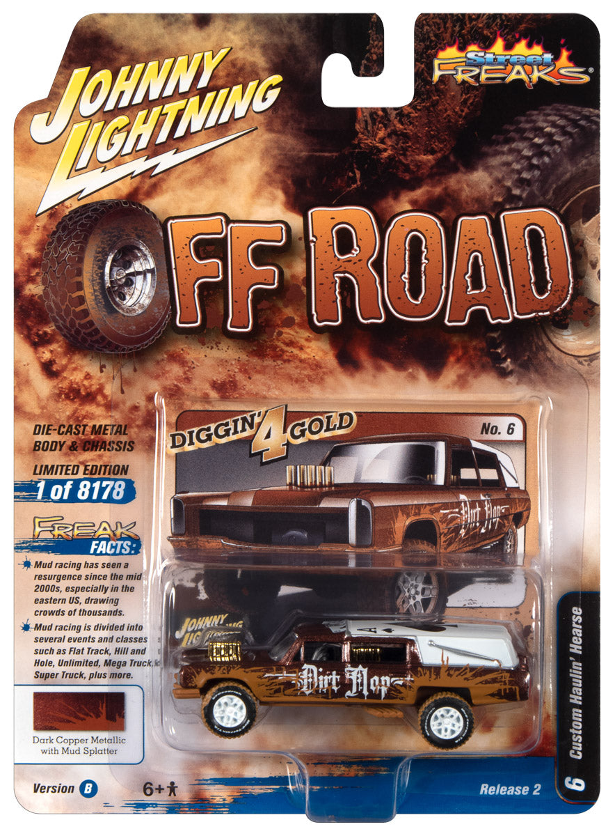 Johnny Lightning Street Freaks Haulin' Hearse (Off Road) (Copper