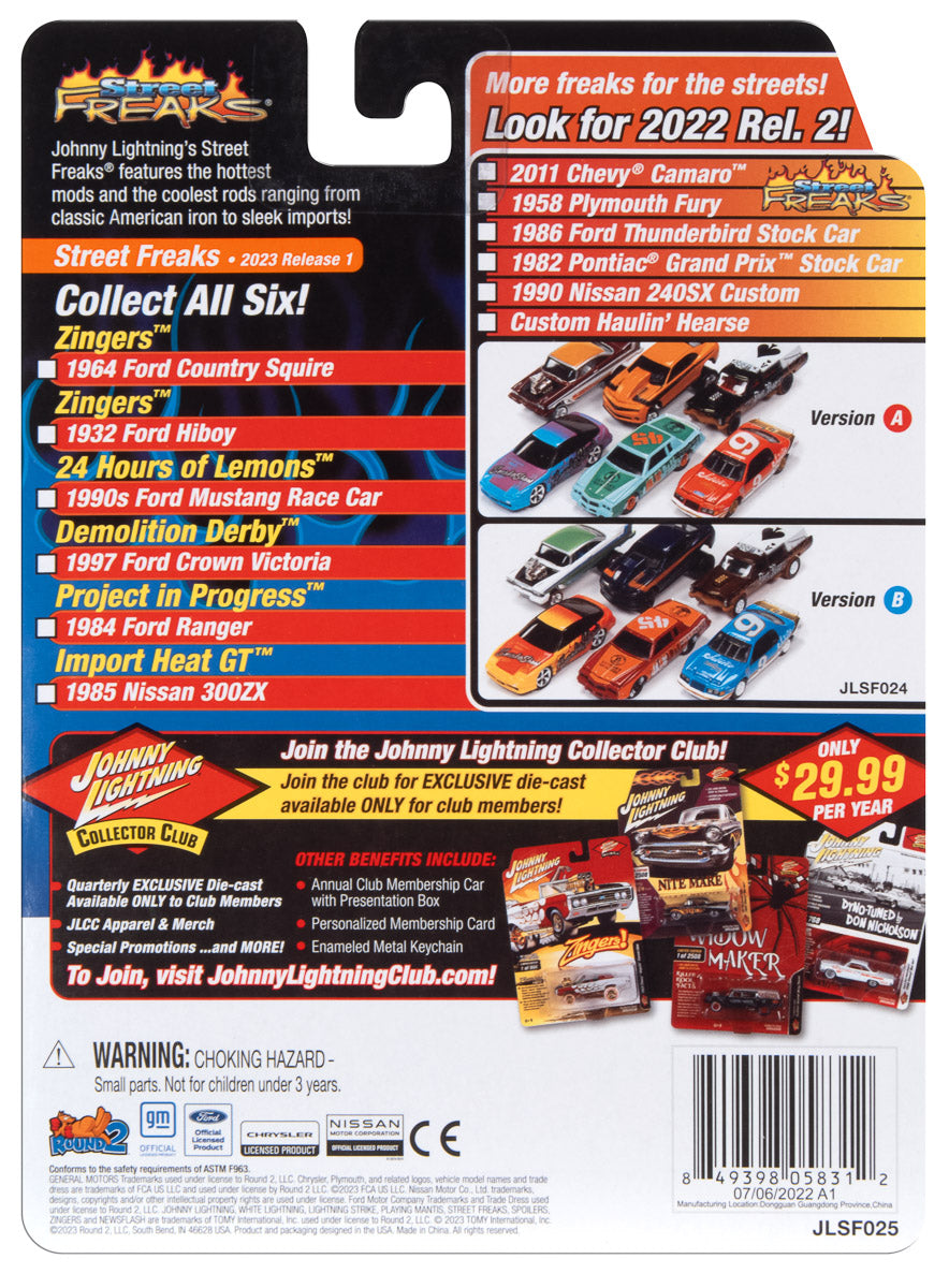 Johnny Lightning Street Freaks 2023 Release 1 Set B (6-Car Sealed Case) 1:64 Scale Diecast