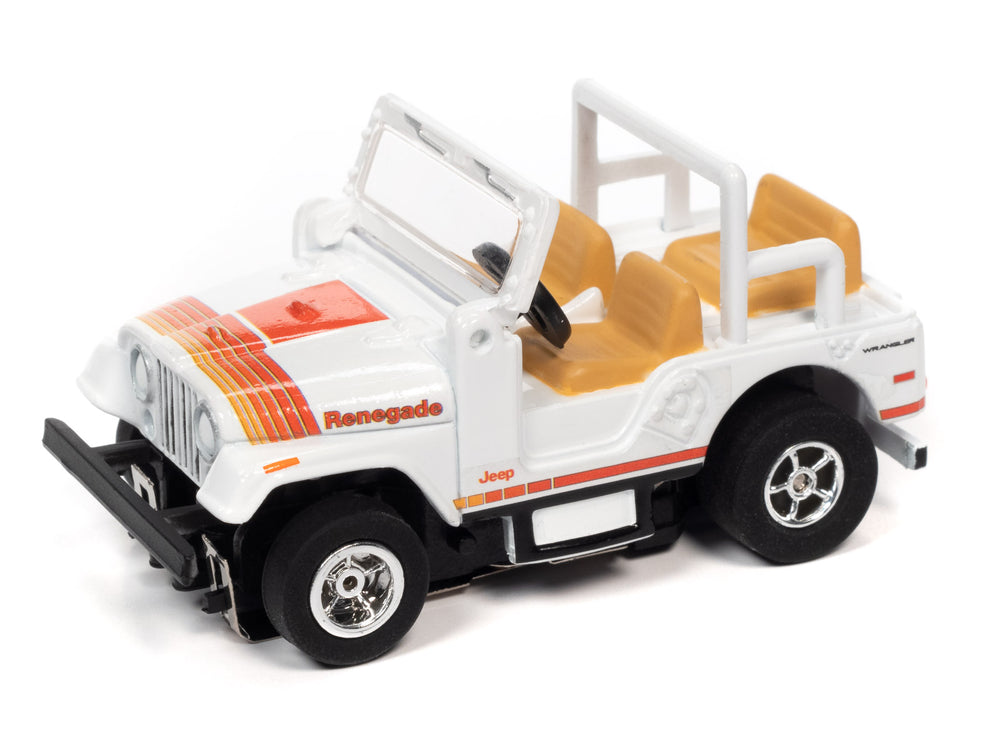 Auto World Xtraction R34 1979 Jeep CJ-7 (White) HO Scale Slot Car