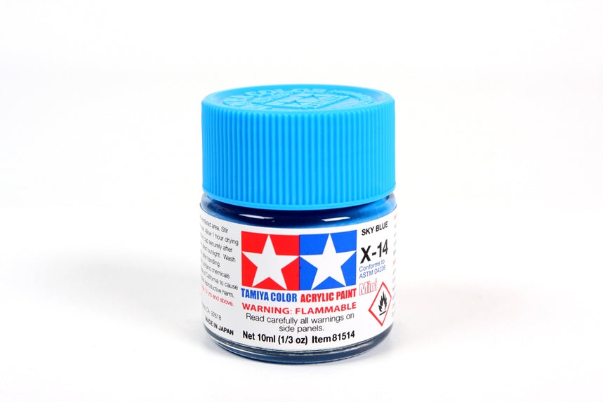 Tamiya Acrylic Mini X14, Sky Blue 10ml Bottle